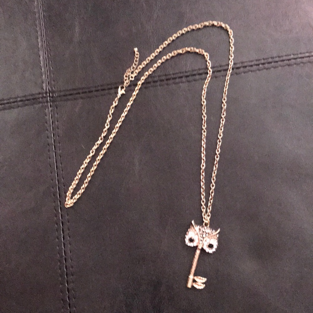 Gold Owl Key Necklace